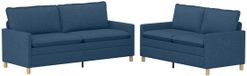vidaXL Bankstel 2-zits Blauw Stof
