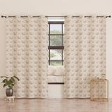 PETTI Artigiani Italiani - Paneelgordijnen voor binnen met ringen, 2 stuks, 140 x 280 cm, verduisteringsgordijnen voor slaapkamer en woonkamer, isolerend en modern, beige strik, 100% Made in Italy