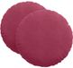 vidaXL - Coussin de siège - 2 pièces - Velours - Vin rouge - Ø60 x 21 cm