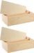 Invend Wijnkist/verpakking - 2x - schuifdeksel - 35,5 x 20 x 10,8 cm - Wijnkistje/wijndoosje met dubbel vak - Relatiegeschenk/geschenkverpakkingen