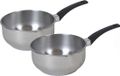Merkloos Gerimport Steelpan - 2x - RVS - D16 cm