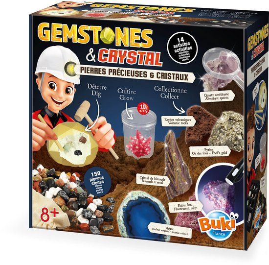 Buki France Stenen en mineralen - Experimenteerset - 8 jaar - Multi kleuren