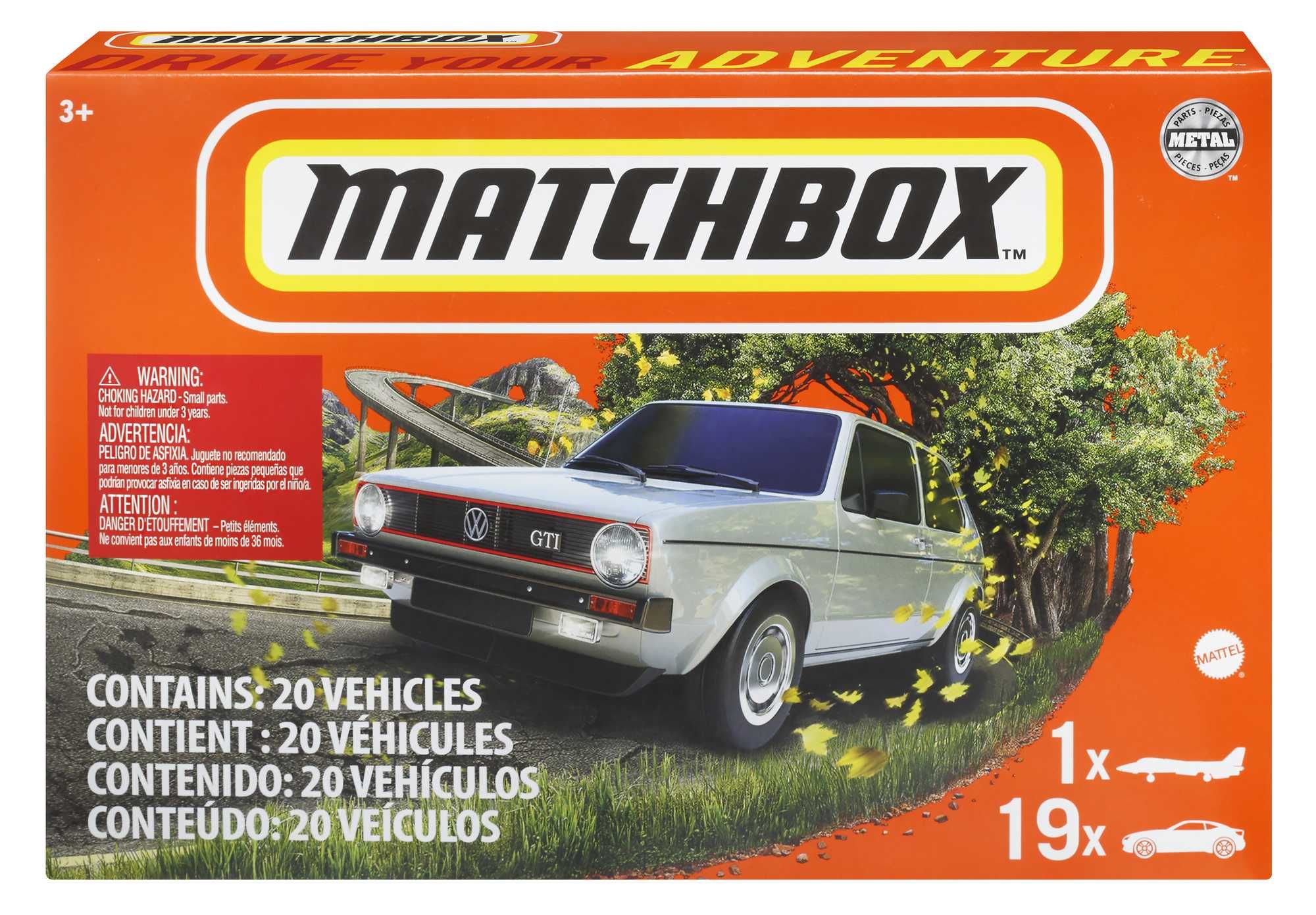 Matchbox 20-Pack Diecast Cars - Assorted Colors - Ages 3+