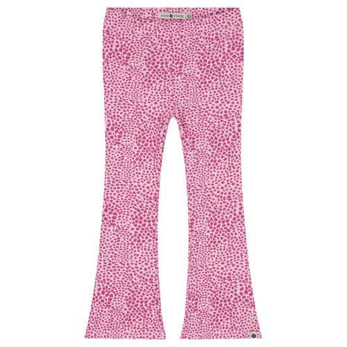 Stains&Stories flared broek met print - roze