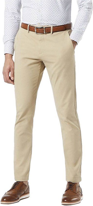 Dockers Smart 360 Flex Chino Slim Casual Broek - Beige - Heren - Maat 38/32