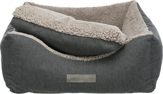 Sun Garden Luxe Katten- of Hondenmand Lucky + Kussen - Grijs - 59x67x20cm