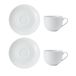 Mikasa MKCHTCUPPK2 Krijt Porselein Theekopje en Schotel Set, Set van 2, 220ml, Wit