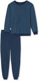 SCHIESSER Pyjama lang Heren deep blue Effen Lange mouw 100% Katoen Maat 48