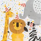 Boland - Set 20 papieren servetten Safari - Dieren