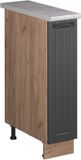 Vicco Apotheekkast Fame-Line, Donkergrijs/Goudkleurig Eiken, 20 cm, WB Marmer