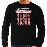 Bellatio Decorations foute kersttrui/sweater voor heren - All I want for Christmas - vagina - zwart XXL