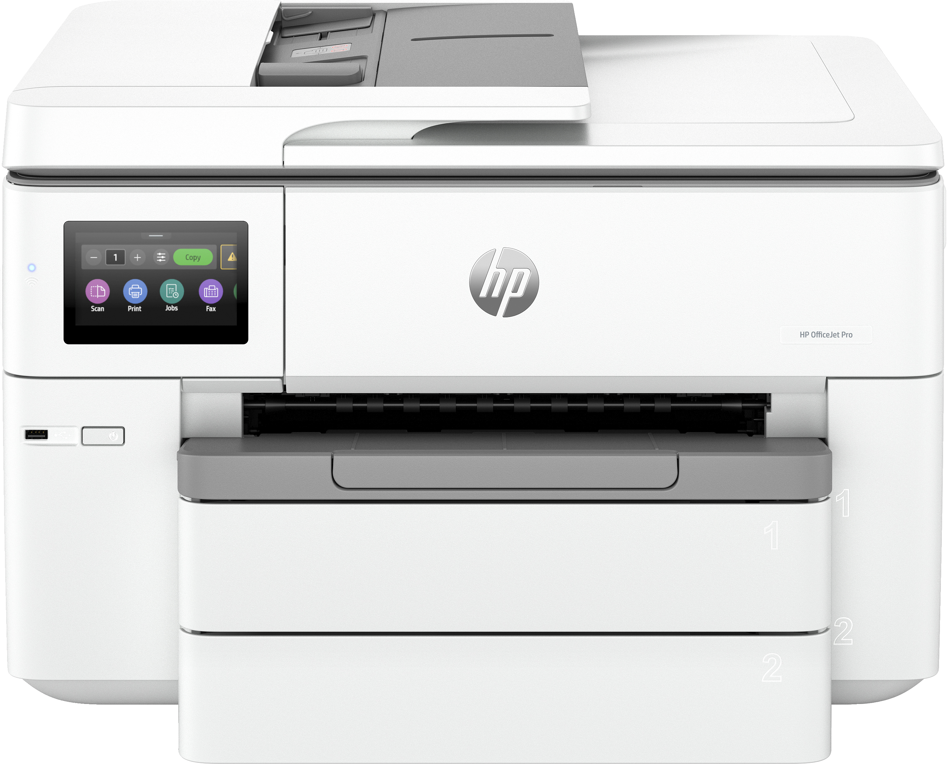 HP HP OfficeJet Pro 9730e Wide Format All-in-One printer, Kleur, Printer voor Kleine kantoren, Printen, kopi&#235;ren, scannen, HP+; geschikt voor HP Instant Ink; draadloos; dubbelzijdig printen; printen vanaf telefoon of tablet; automatische documentinvoer; USB-poort voorzijde; scannen naar e-mail; scannen naar pdf; touchscreen; stille modus