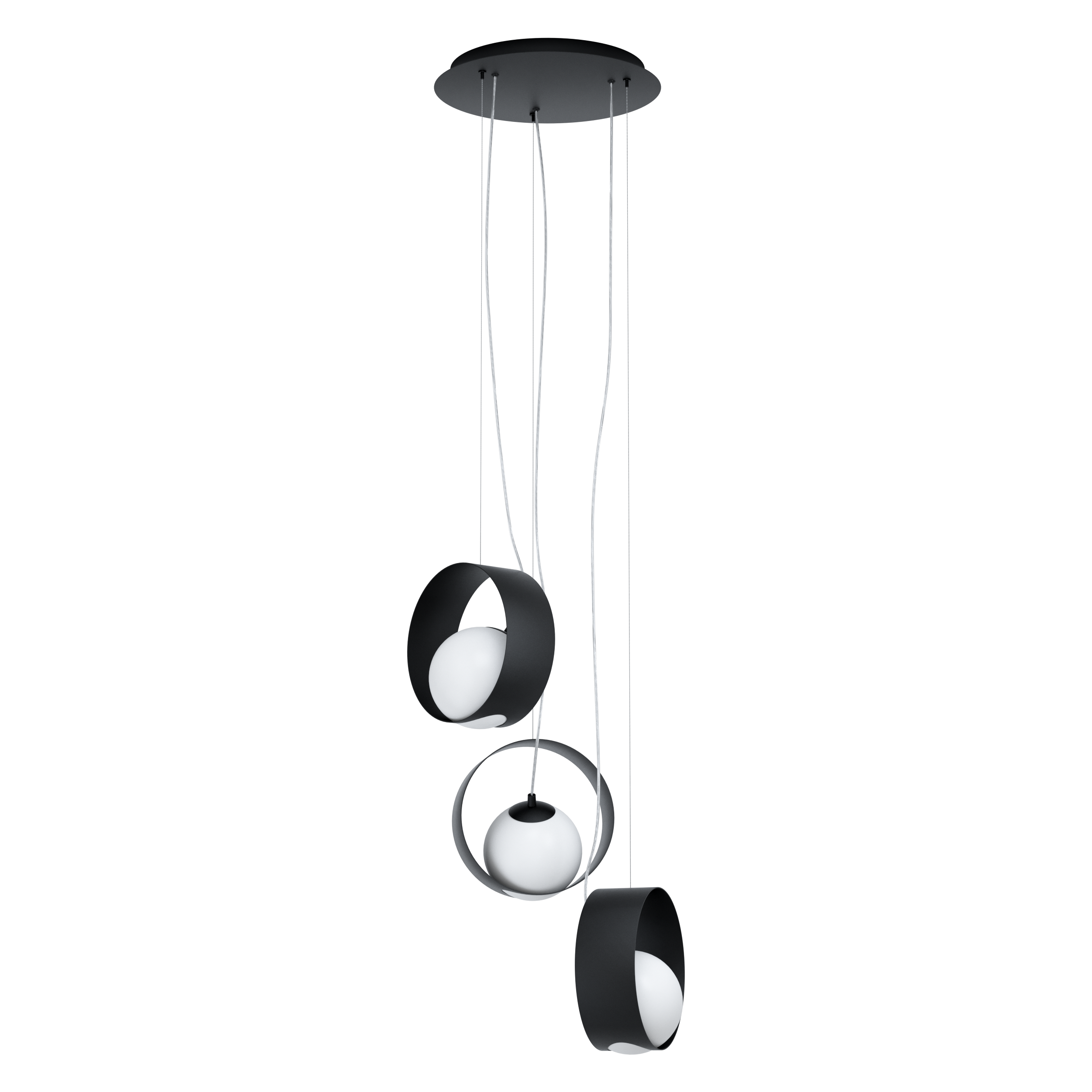 EGLO Camargo - Plafondlamp - Wit, Zwart - E14 - 150 cm