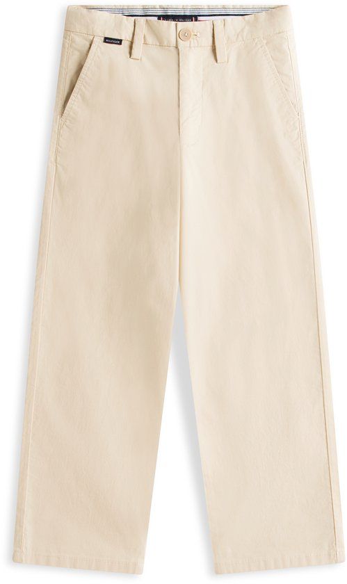 Tommy Hilfiger Kids Chino Beige Katoen Elastaan Unisex Maat 12