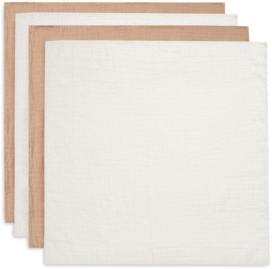 Jollein Hydrofiele Doek Small 70x70cm - 4 Stuks - Biscuit/Ivory