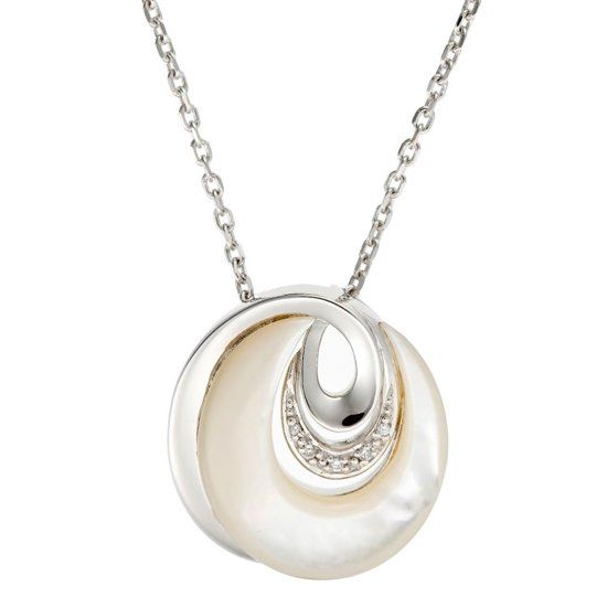 Orphelia Hanger + Ketting White Mop Zirconium ZH-4613