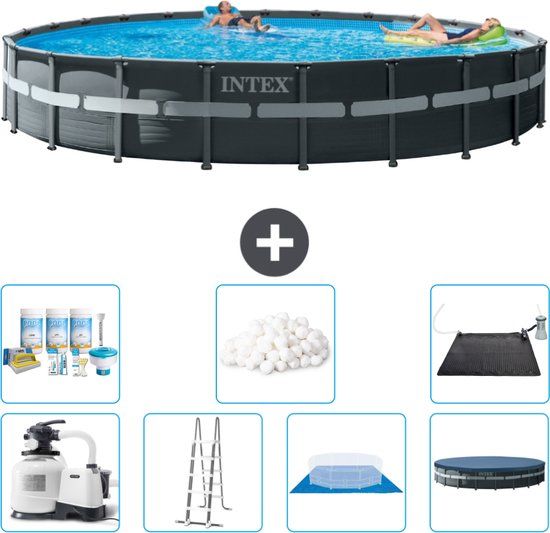 Intex Rond Ultra XTR Frame Zwembad - 732 x 132 cm - Grijs