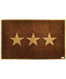 Zala Living Star Brown deurmat vuilvangmat schoonloopmat deco-mat, polyamide, 50 x 70 x 0,7 cm