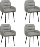 vidaXL Eetstoelen 4 stuks fluweel Lichtgrijs 59 x 59,5 x 90 cm