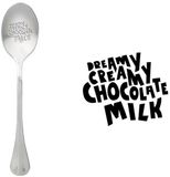 Style de vie One Message Spoon – Dreamy Creamy Chocolate Milk – Roestvrijstalen Lepel met Gegraveerde Tekst – Leuk Cadeau voor Chocomelkfans en Zoetekauwen