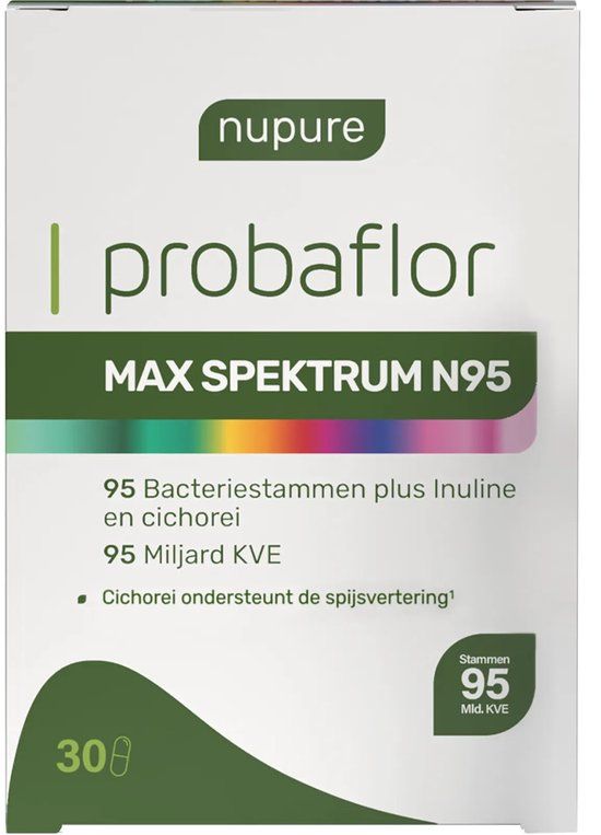 Nupure Probaflor MAX SPEKTRUM N95 - biotica supplementen mix met maar liefst 95 unieke bacteriestammen - 30 capsules