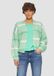s.Oliver Gebreid vest met lange mouwen en ronde hals, gestreept, mint, maat L