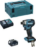 MAKITA Schlagschroefmachine DTD173RTJ1 (1 x 5,0 Ah accu + oplader DC18RC + MAKPAC 2 opbergkoffer)