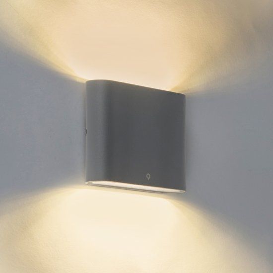 QAZQA Batt - Wandlamp - 2 lichts - D 30 mm - antraciet - 8718881082979