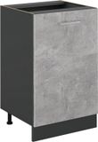 Vicco Keukenonderkast R-Line, Beton/Antraciet, 50 cm zonder werkblad