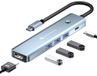 Siltcon® Hub USB C 6 en 1 – Station d'accueil pour ordinateur portable – Répartiteur USB – USB C vers HDMI – USB 3.0*3 – 4K 30Hz – Universel – Qualité premium – Gris sidéral