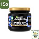 Garnier Loving Blends Magnetic Charcoal Masque capillaire pour longueurs sèches - 15 pièces x 340 ml