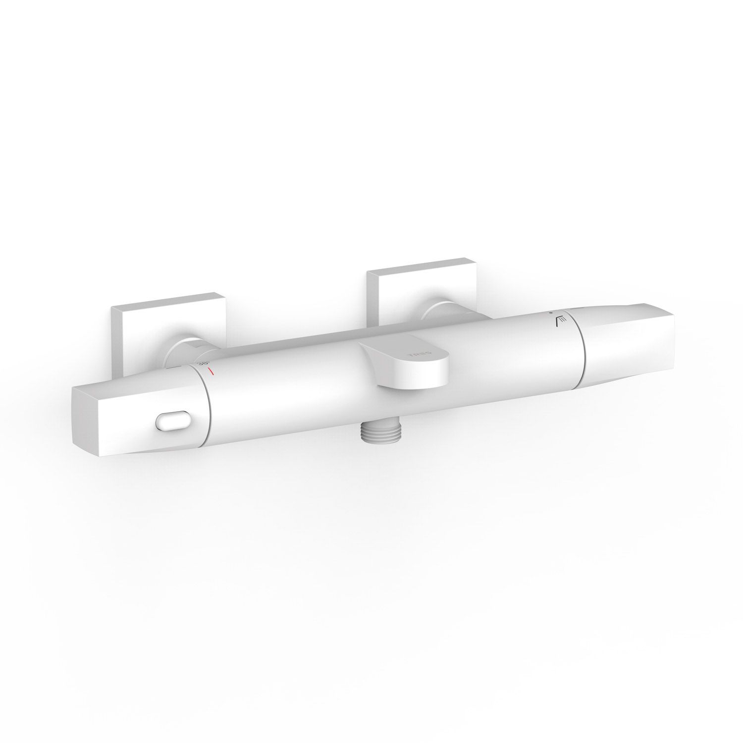 Tres Thermostatische mengkraan over-wall bad/douche mat wit - 8429546565712