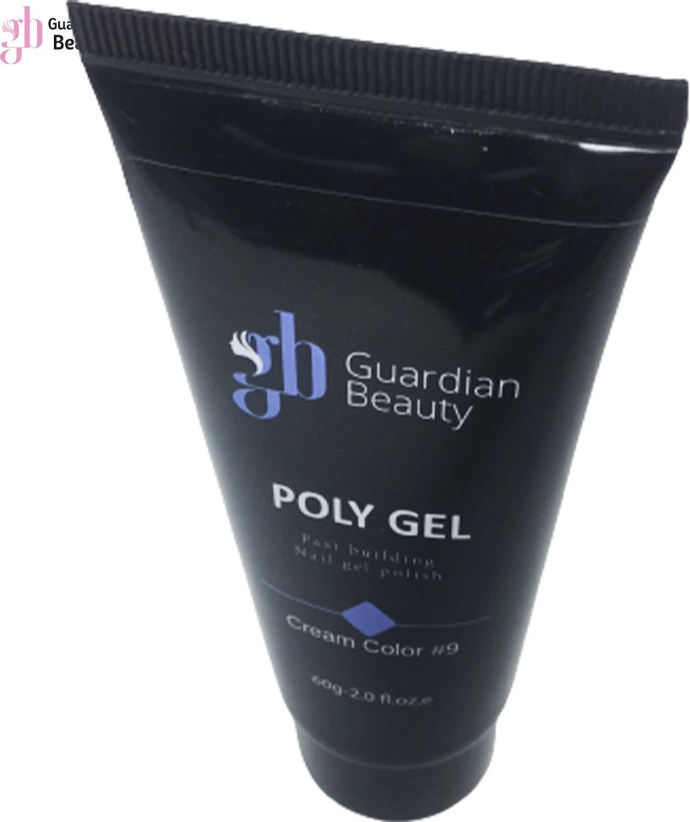 Guardian Beauty Polygel - Polyacryl Gel -Cream Color #9 - 60gr - Gel nagellak - Fantastische glans en kleurdiepte - UV en LED-uithardbaar - Kunstnagels en natuurlijke nagels