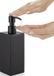 Unyqoos Distributeur de savon, noir, acier inoxydable, 350 ml