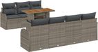 vidaXL Banc de jardin 8 pièces gris polywood