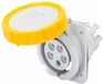 Gewiss Prises en saillie 10° HP - IP66/IP67 - 2P+E 16A 100-130V 50/60HZ - JAUNE - 4H - Prises, GW62224FH
