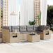 Maison Exclusive - Ensemble de meubles de jardin 8 pièces avec canapé et coussins, beige, en polyrotin