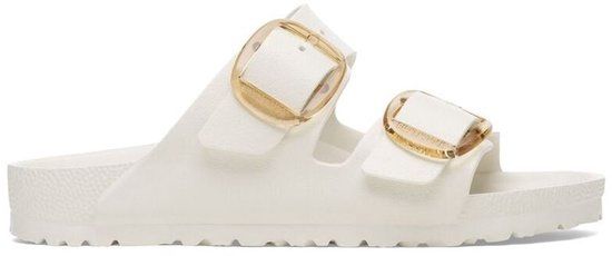 Birkenstock Arizona Big Buckle EVA Slippers - Eggshell - Women's Size 39 - Narrow Fit