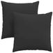 vidaXL Zitkussens 2 stuks Stof Zwart 60 x 60 cm