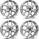 Borbet 4 jantes, modèle Y, 7.0x17 pouces, ET44, 5x114.3, couleur argent, adapté aux Citroën C4. Jantes en aluminium