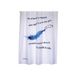 MSV Pluma Douchegordijn Blauw/Wit Polyester 180x200cm