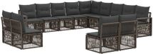 vidaXL - Tuinbank - Set - 13 - st - Grijs - poly - rattan