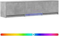 vidaXL TV-kast met LED 165x34x40 cm Betongrijs Hout