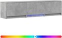 vidaXL TV-kast met LED 165x34x40 cm Betongrijs Hout