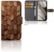 B2Ctelecom Étui style livre pour Google Pixel 8 Wooden Cubes