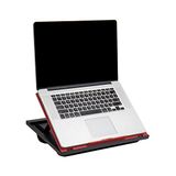 Mind Reader Lap Desk Laptopstandaard, Bedlade, inklapbaar, kussen, draagbaar, slaapzaal, kunststof, 37,5 cm L x 28,5 cm B x 18,5 cm H, rood