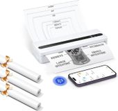 Imprimante thermique, format A4, Bluetooth, portable, 203 DPI, blanc