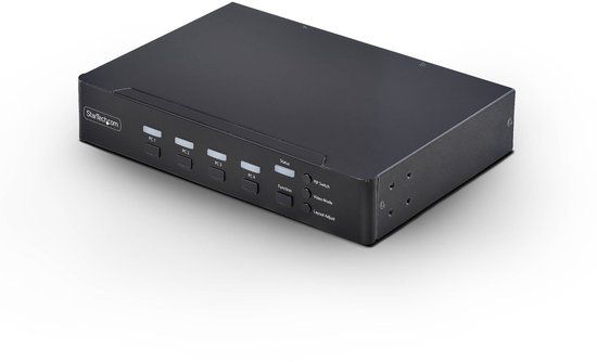 StarTech 4-port DisplayPort KVM-switch met Mouse Roaming & Multi-View / Picture-in-Picture, 4K 60Hz, USB hub (5Gbps), TAA