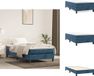 vidaXL Boxspring bed 90x200 cm fluweel donkerblauw