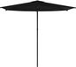 vidaXL Tuinparasol rechthoekig 2,7 x 2,7 m polyester zwart